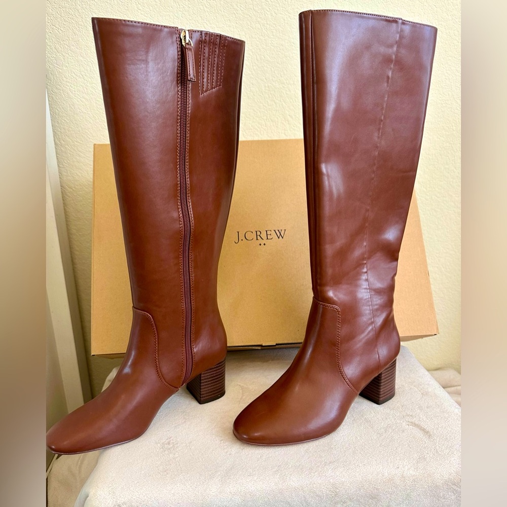 JCrew knee high boots in gorgeous Roasted Cocoa color.  New in box.